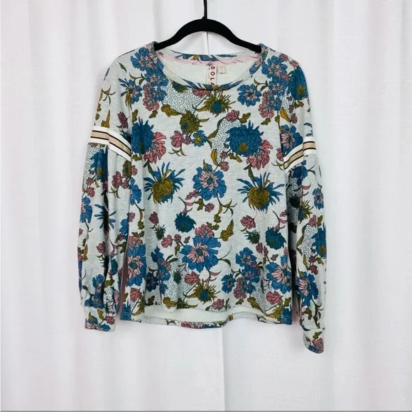 Anthropologie Dolan Left Coast Tagawa Gray
Floral Blouson Sleeve Sweatshirt - Picture 6 of 12